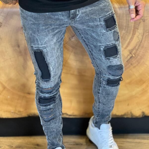 Calças jeans modelo jogador cinza Citydenim 86